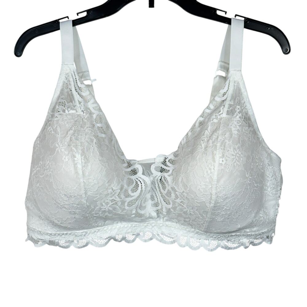 Bali 3X-Large Comfort Bra Floral Lace Wire Free Convertible Adjustable 46 C D DD